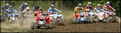Dustin Wimmer Claiming the Quad Magazine $1,000 Holeshot Award