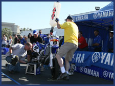 Roy Bloodworth and I teamed up for both SuperMoto and SuperBike pit stop 