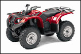 Red 2008 Yamaha Grizzly 400 Auto. 4x4 Utility ATV