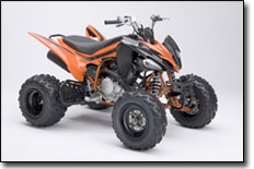 Black/Orange Special Edition Yamaha Raptor 250 Sport ATV