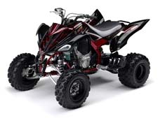 Red Yamaha Raptor 700R Sport ATV