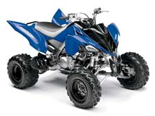 Blue Yamaha Raptor 700R Sport ATV