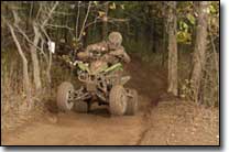 William Yokley on his Kawasaki KFX450R ATV