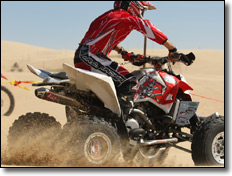 Suzuki LT-Z90 ATV with Mini TRS Tri-Oval Exhaust System