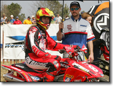 Dirt First Mechanic, Jim Quesinberry, took over as Andy Lagzdins race mechanic