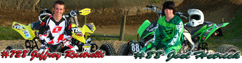 Kawasaki KFX450's Joel Hetrick & Jeffrey Rastrelli - Suzuki LTR450 - AMA ATV Motocross 